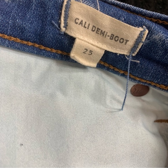 Madewell Cali Demi Boot Distressed Denim Jeans Size 25 - Picture 8 of 9